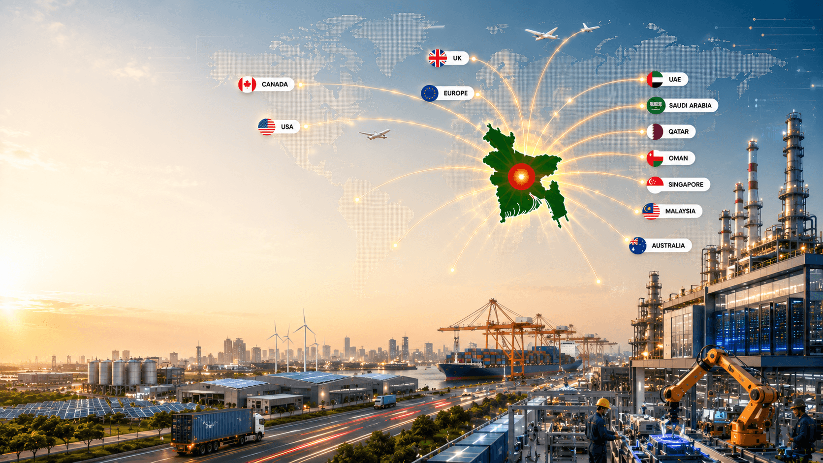 mCapital global network connecting 30+ countries through Bangladesh